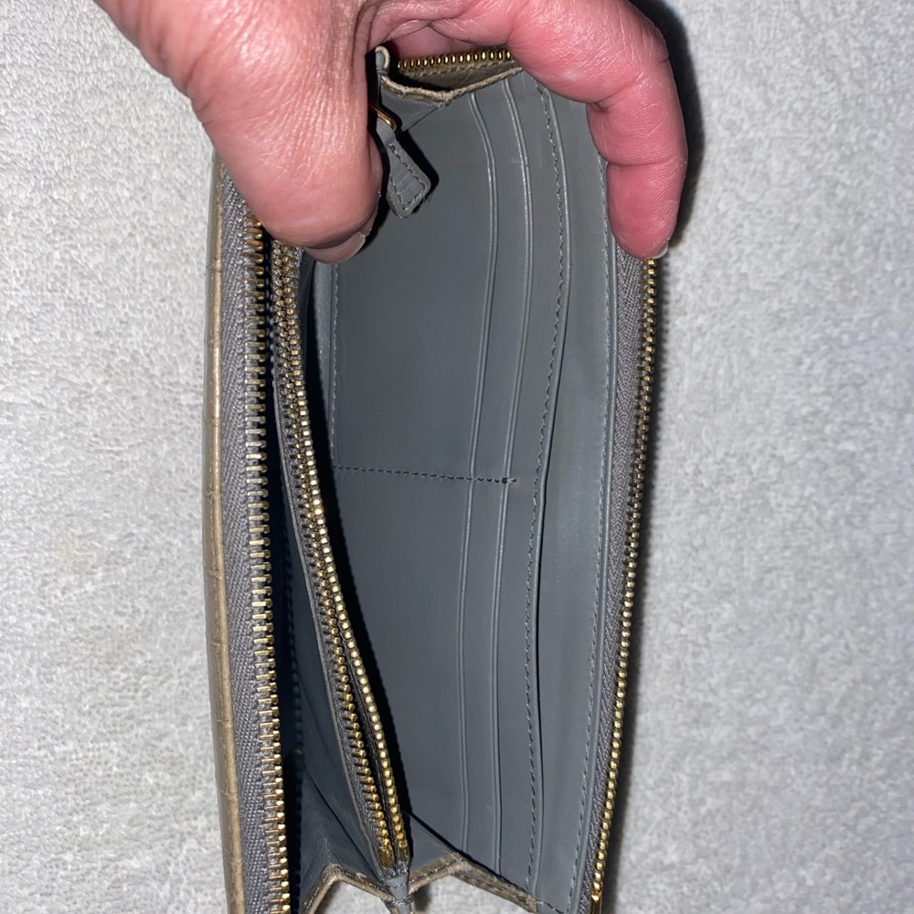 Authentic Miu Miu Long Zippy Crocodile Embossed W… - image 6